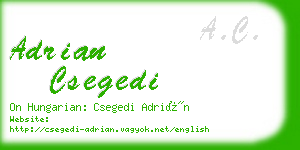 adrian csegedi business card